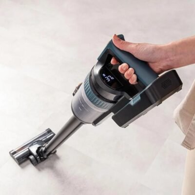 مكنسة Taurus Homeland Ultimate Digital Wash الكهربائية اللاسلكية عمودية ومحمولة يدوياً - 400 واط مع سرعتين - مع ملحقات متضمنة ونظام غسل DariTek