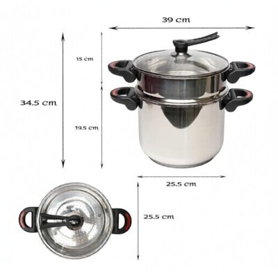 Cocotte Minute Autocuiseur UniPro 2En1 Inox 8 Litres Avec Minuterie - UP-CM8M DariTek