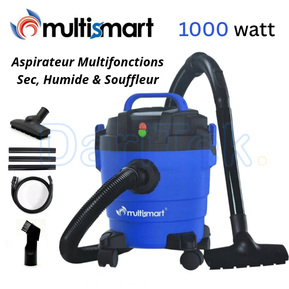 Multismart Aspirateur Poussière Sec et Humide - Souffleur 1000 W 10 Litres - VC4310