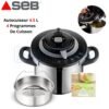 طنجرة ضغط سعة 4.5 لتر - 4 برامج طهي - SEB Clipso+ Chef P4550600