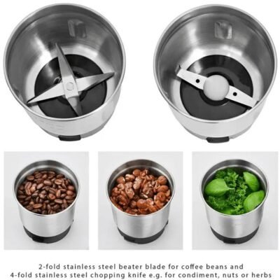 مطحنة قهوة وفرامة كهربائية 2 في 1 Proficook من الفولاذ المقاوم للصدأ 350 مل 200 واط - PC-KSW 1021 DariTek