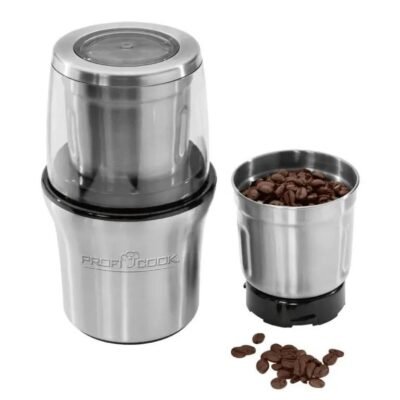 مطحنة قهوة وفرامة كهربائية 2 في 1 Proficook من الفولاذ المقاوم للصدأ 350 مل 200 واط - PC-KSW 1021 DariTek