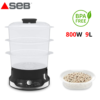 Cuiseur Vapeur Seb Ultracompact 3 Étages 800W 9L avec Minuterie et SANS BPA - VC204800 DariTek