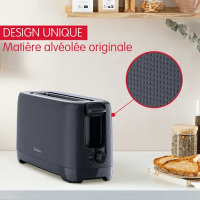 محمصة خبز كهربائية Moulinex بفتحة طويلة وقوة 840-1000 واط مع 7 مستويات للتحميص - Morning LS2M0810 DariTek