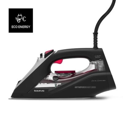 مكواة بخار وجافة Taurus احترافية بقوة 2800 واط مع قاعدة سيراميكية وبخار عمودي – GEYSER ECO EASY 2800 DariTek