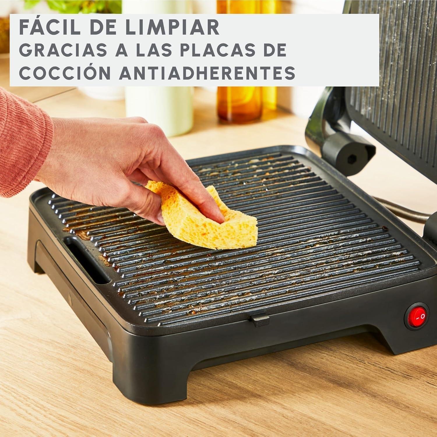 جهاز صنع السندويشات و الشواية الكهربائية 2 في 1 Moulinex بقوة 2000 واط مع ضبط درجة الحرارة – Inicio Adjust GI272D10 - الصورة 6