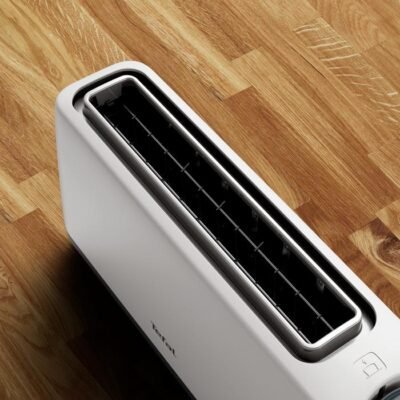 محمصة خبز كهربائية Tefal مدمجة بقوة 850 واط مع 7 مستويات تحميص ووظائف إعادة التسخين وإذابة التجميد – Toaster Minim TL302110 DariTek