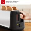 محمصة خبز كهربائية Moulinex بفتحتين طويلتين بقوة 1700 واط مع 7 مستويات تحميص و وضع اقتصادي و وظائف إذابة التجميد و إعادة التسخين – Subito Select LS342D10 DariTek