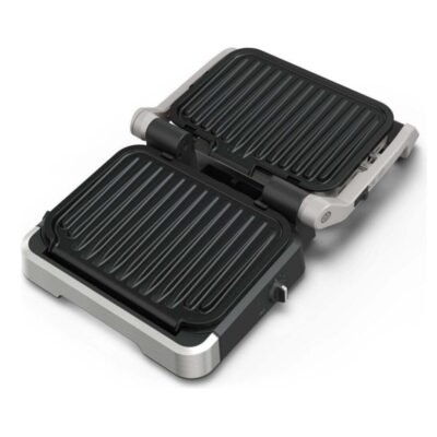 Panineuse Grill À Viande Électrique Tefal 2En1 - 2100W Ouverture 180° avec 09 Programmes et Système de Cuisson Automatique - OptiGrill GC772D10 DariTek