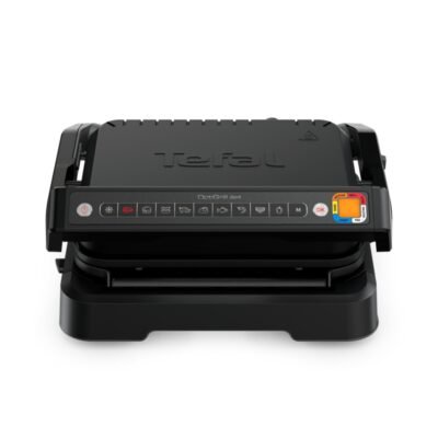 جهاز الشواء الكهربائي 2 في 1 Tefal لتحضير السندويشات و اللحوم بقوة 2100 واط مع فتح 180° و 09 برامج و نظام طهي تلقائي – OptiGrill GC772810 DariTek