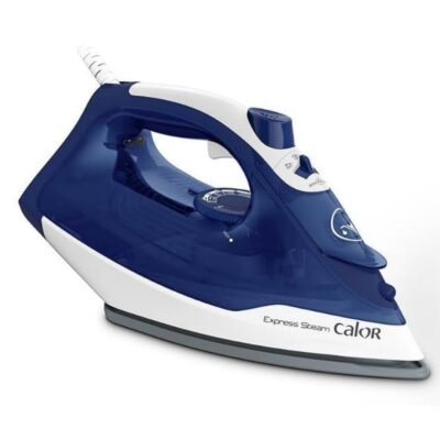 مكواة بخار Calor بقوة 2400 واط وسعة 270 مل مع وظيفة Pressing بقدرة 130 غ/دقيقة – Express Steam FV2848C0 DariTek
