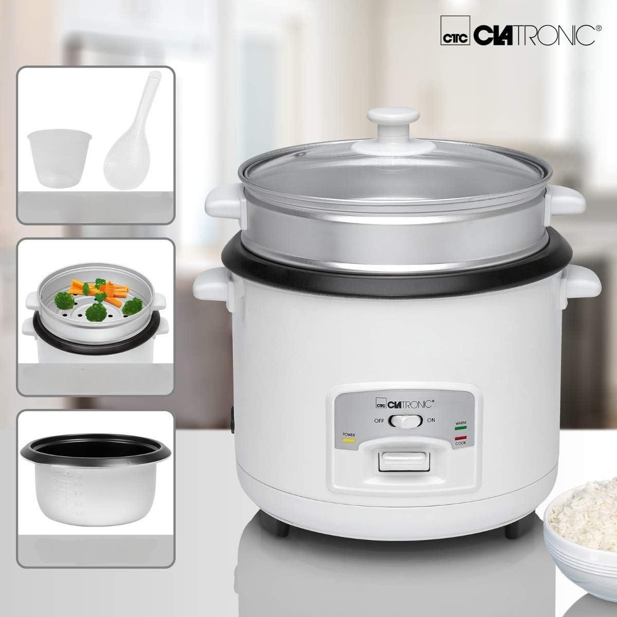 طباخة الأرز بالبخار 2 في 1 Clatronic بسعة 2.5 لتر وقوة 700 واط مع طلاء غير لاصق وسلة تبخير من الألومنيوم – RK 3566 طباخة الأرز بالبخار 2 في 1 Clatronic بسعة 2.5 لتر وقوة 700 واط مع طلاء غير لاصق وسلة تبخير من الألومنيوم – RK 3566 - الصورة 4