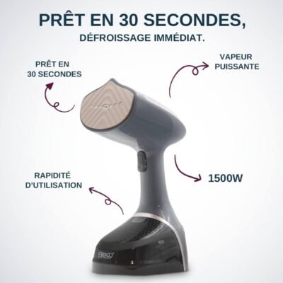Défroisseur Vapeur à Main Elite99 1500 W avec Semelle en Céramique - ELT-5051 DariTek