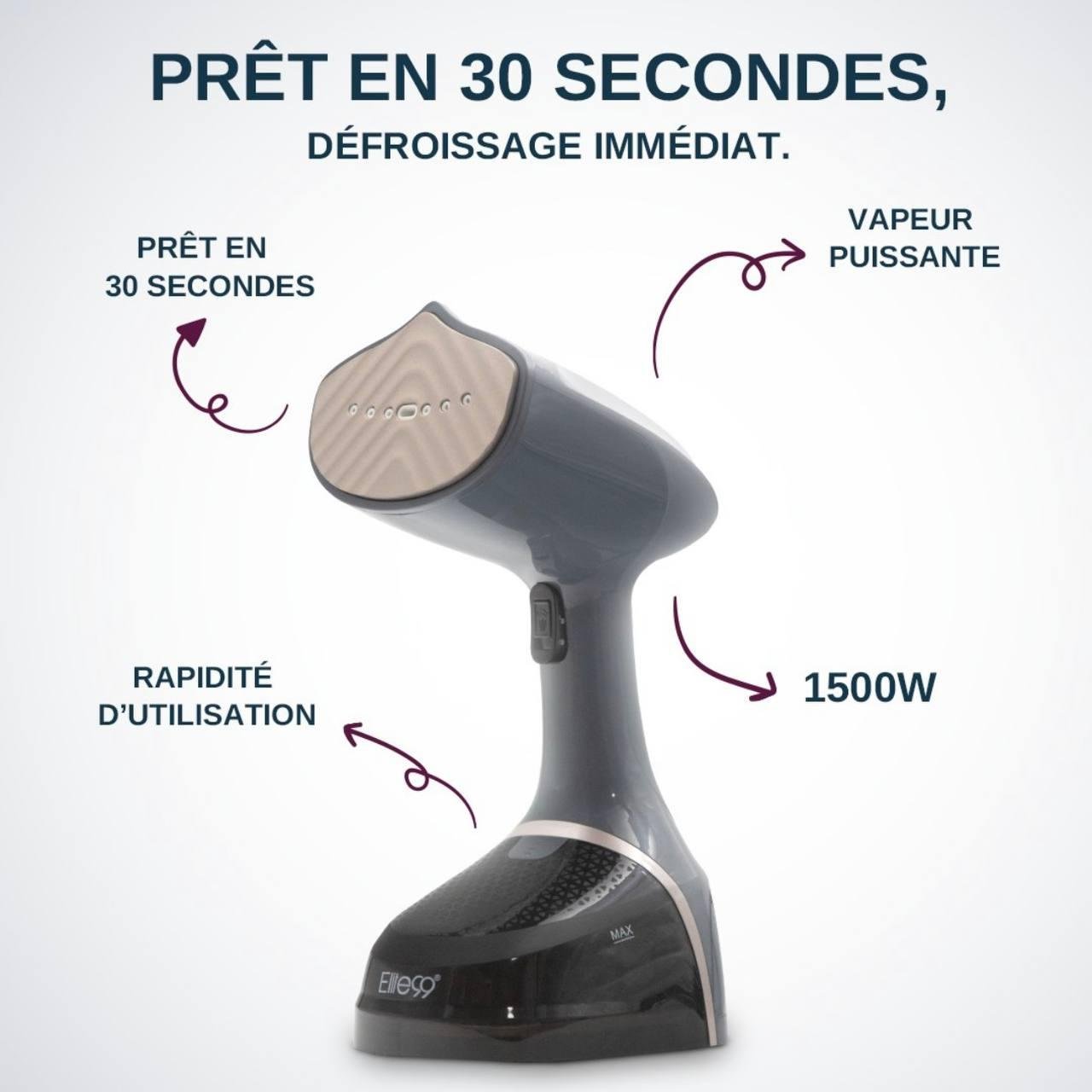Défroisseur Vapeur à Main Elite99 1500 W avec Semelle en Céramique - ELT-5051 Défroisseur Vapeur à Main Elite99 1500 W avec Semelle en Céramique - ELT-5051 – Image 4