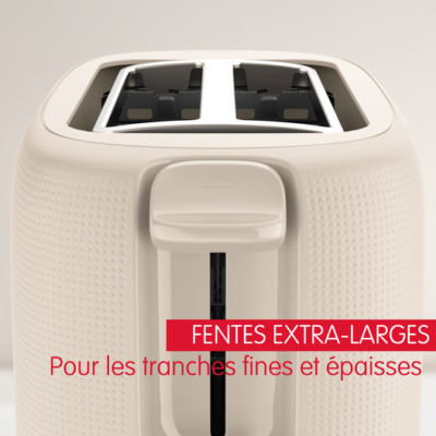 Grille Pain Electrique Moulinex Double Fentes 850W avec 7 Niveaux de Dorage - Morning LT2MOB10 DariTek