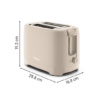 Grille Pain Electrique Moulinex Double Fentes 850W avec 7 Niveaux de Dorage - Morning LT2MOB10 DariTek