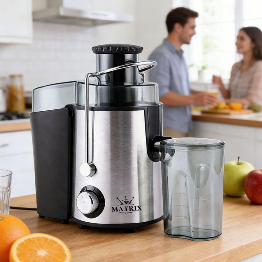 عصّارة كهربائية Matrix من الفولاذ المقاوم للصدأ بقوة 400 واط وسعة 600 مل مع سرعتين – MX-172 - الصورة 5