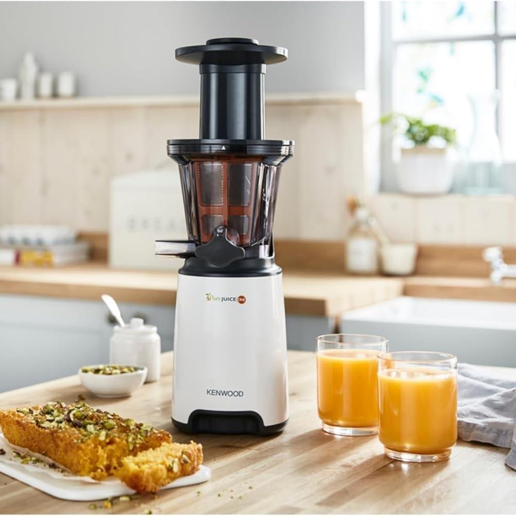 عصّارة استخلاص العصير الكهربائية Kenwood بقوة 140 واط وسعة 1 لتر مع وظيفة العكس (Reverse) – Pure Juice One JMP40OWH - الصورة 7