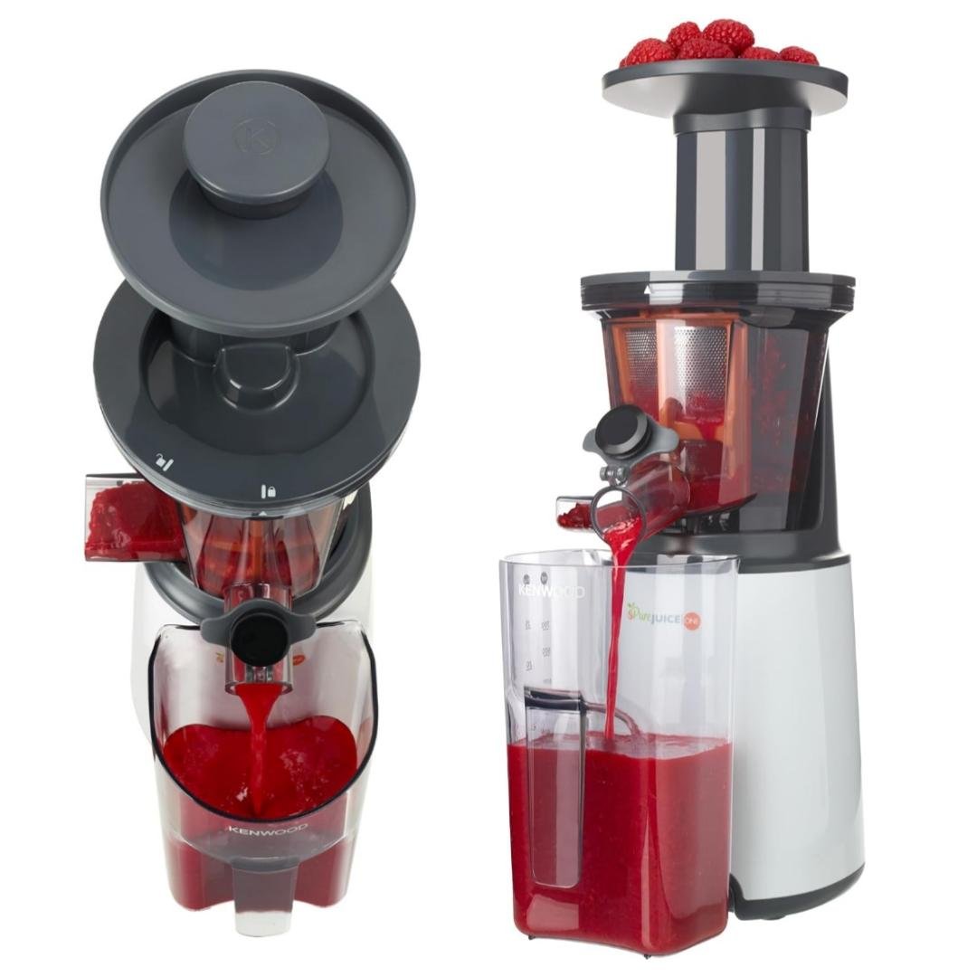 عصّارة استخلاص العصير الكهربائية Kenwood بقوة 140 واط وسعة 1 لتر مع وظيفة العكس (Reverse) – Pure Juice One JMP40OWH - الصورة 3