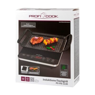 لوحة طهي بالحث الحراري (induction) من السيراميك الزجاجي 2 في 1 Proficook مع شواية وتحكم باللمس بقوة 2000 واط – PC-ITG 1130 DariTek