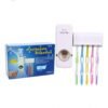 Distributeur de Dentifrice Mural Automatique avec Support pour Brosses à Dents