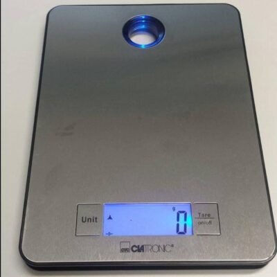 ميزان مطبخ رقمي Clatronic بسعة 5 كغ من الفولاذ المقاوم للصدأ – KW 3412 DariTek