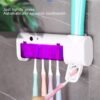 Stérilisateur et Porte Brosse à Dents avec Distributeur de Dentifrice Rechargeable DariTek