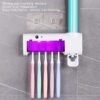 Stérilisateur et Porte Brosse à Dents avec Distributeur de Dentifrice Rechargeable DariTek