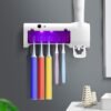 Stérilisateur et Porte Brosse à Dents avec Distributeur de Dentifrice Rechargeable