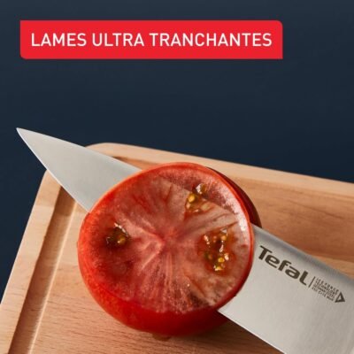 Bloc de Couteaux de Cuisine Tefal 11 Pièces avec Bloc en Bois et Lames en Inox Allemand Ultra Tranchant - Ice Force K232SA14 DariTek