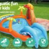 Piscine et Toboggan Gonflable Volcan Bestway - 2.65m x 2.65m x 1.04m - Centre de Jeu Pour Enfants - 53069