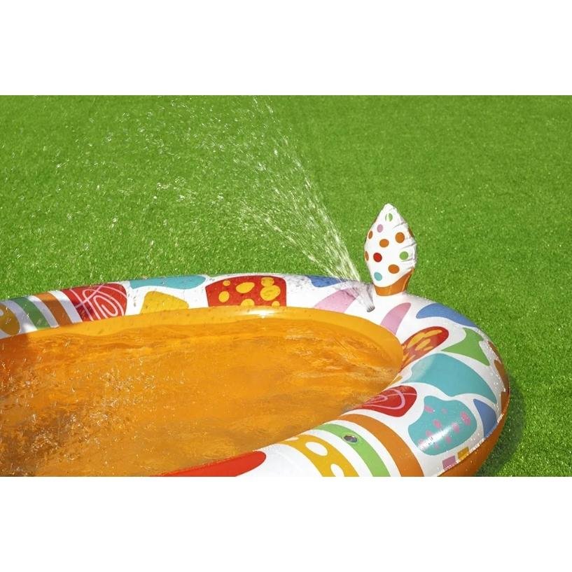 مسبح أطفال دائري قابل للنفخ على شكل زرافة مع رشاش ماء من Bestway بأبعاد 266 × 157 × 127 سم - 53089 Piscine Rond Gonflable Bestway Giraffe Pour Enfants Avec Arroseur 266 x 157 x 127cm - 53089
