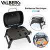 Barbecue Électrique sur Pied Valberg Grill et Plancha 2200W avec Couvercle et Thermostat Réglable - ELEC-VAL-PORT4737