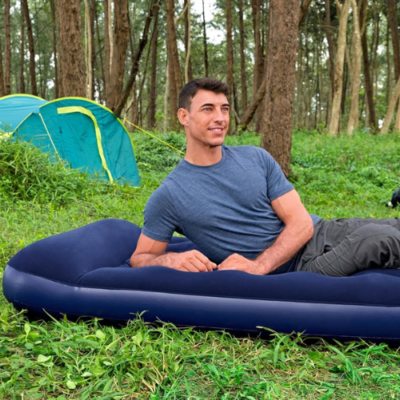 Matelas Gonflable Camping Pavillo 1.5 Place avec Pompe et Oreiller Intégrés - Bestway 67224 DariTek