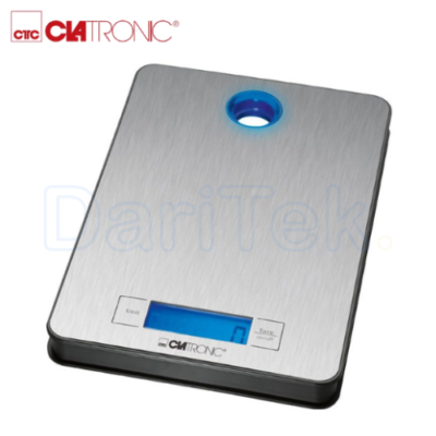 Balance de Cuisine Numérique Clatronic 5 Kg en Acier Inoxydable - KW 3412