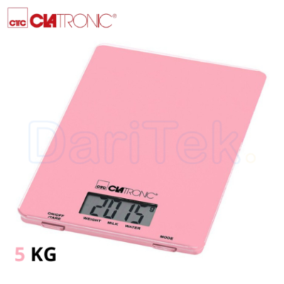 Balance de Cuisine Numérique Clatronic 5 KG avec Surface en Verre - KW 3626 DariTek