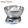 Balance de Cuisine Numérique Proficook 5 Kg avec Bol 2L en Inox Facile à Lire - PC KW 1040