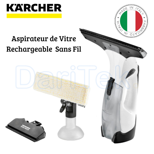Nettoyeur De Vitre Karcher Sans Fil Rechargeable 100 mL avec Autonomie de Batterie 35 Minutes et Accessoires Inclus - WV 5 PLUS N