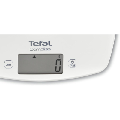 ميزان مطبخ إلكتروني Tefal Compliss بسعة 5 كغ مع وظيفة العودة للصفر (Tare) – BC1000V1 DariTek