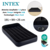 فرشة هوائية Intex بمقاس 1.5 شخص مع مضخة كهربائية USB مدمجة 191 × 99 × 25 سم للتخييم والشاطئ والمنزل - 66127 Matelas Gonflable Intex 1.5 Place avec Pompe Intégrée Electrique USB 191 x 99 x 25 cm pour Camping Plage et Maison - 66127