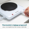 Plaque de cuisson 1500W BOMANN avec thermostat réglable - EKP 5027 CB