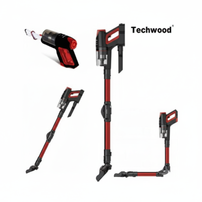 مكنسة Techwood الكهربائية اللاسلكية 2 في 1 - 140 واط مع خزان سعة 800 مل - تشغيل يصل إلى 35 دقيقة - خفيفة الوزن مع ملحقات متضمنة - TAB-6625 DariTek