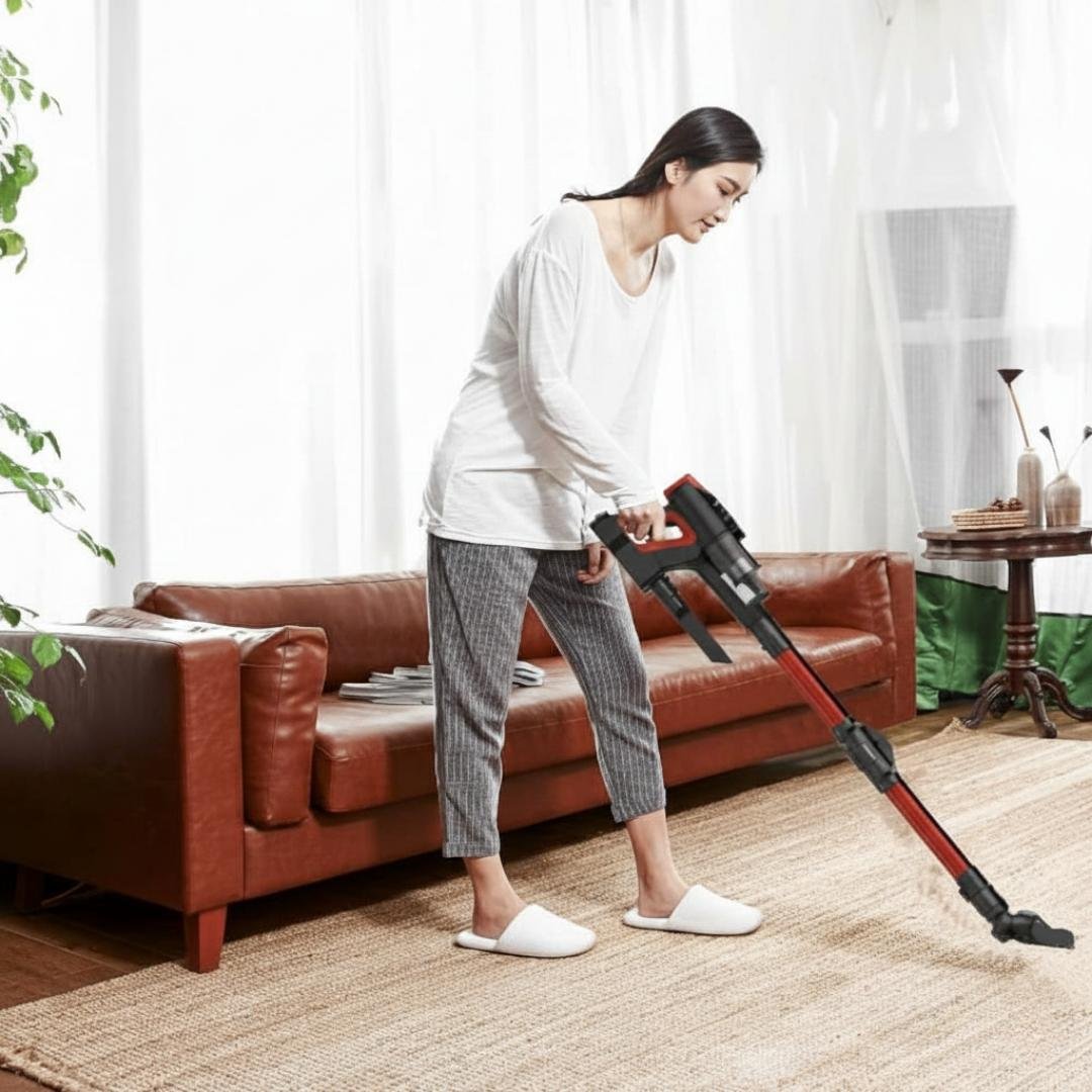 مكنسة Techwood الكهربائية اللاسلكية 2 في 1 - 140 واط مع خزان سعة 800 مل - تشغيل يصل إلى 35 دقيقة - خفيفة الوزن مع ملحقات متضمنة - TAB-6625 مكنسة Techwood الكهربائية اللاسلكية 2 في 1 - 140 واط مع خزان سعة 800 مل - تشغيل يصل إلى 35 دقيقة - خفيفة الوزن مع ملحقات متضمنة - TAB-6625 - الصورة 6