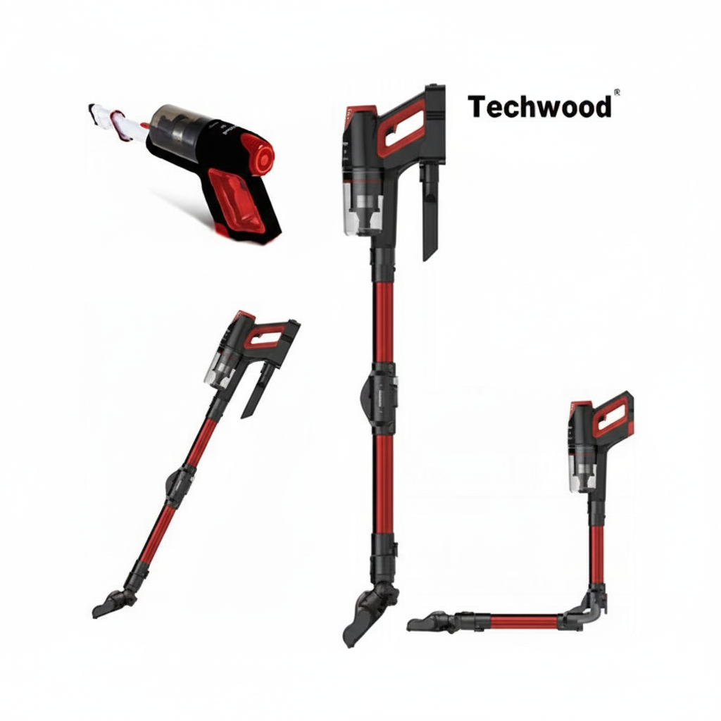 مكنسة Techwood الكهربائية اللاسلكية 2 في 1 - 140 واط مع خزان سعة 800 مل - تشغيل يصل إلى 35 دقيقة - خفيفة الوزن مع ملحقات متضمنة - TAB-6625 مكنسة Techwood الكهربائية اللاسلكية 2 في 1 - 140 واط مع خزان سعة 800 مل - تشغيل يصل إلى 35 دقيقة - خفيفة الوزن مع ملحقات متضمنة - TAB-6625 - الصورة 4