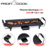 Plancha et Grill Électrique Proficook 2000W XXL 90 x 23 cm avec Thermostat Réglable – PC-TYG 1120