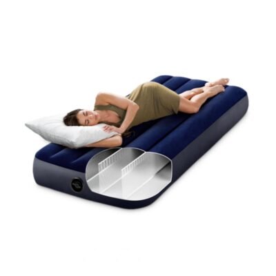 Matelas Gonflable Intex 1 Place 191x76x25 cm Classic Downy pour Camping Plage et Maison - 64756 DariTek