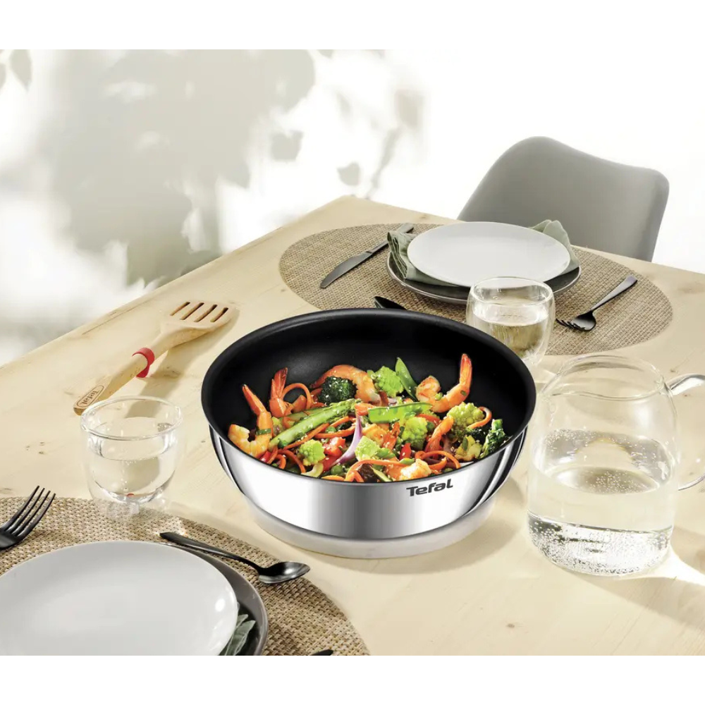 Batterie de Cuisine Tefal 10 Pièces à Poignée Amovible et Poêle et Casseroles en Inox Anti-adhésif - Ingenio Emotion L897S104 Batterie de Cuisine Tefal 10 Pièces à Poignée Amovible et Poêle et Casseroles en Inox Anti-adhésif - Ingenio Emotion L897S104 – Image 8