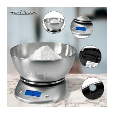 Balance de Cuisine Numérique Proficook 5 Kg avec Bol 2L en Inox Facile à Lire - PC KW 1040 DariTek