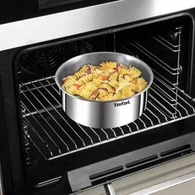 طقم أواني طهي Tefal من 15 قطعة – مقالي و قدور غير لاصقة متوافقة مع الحثّ مع مقبض قابل للإزالة وإكسسوارات متعددة – Ingenio Emotion L897SF04 DariTek