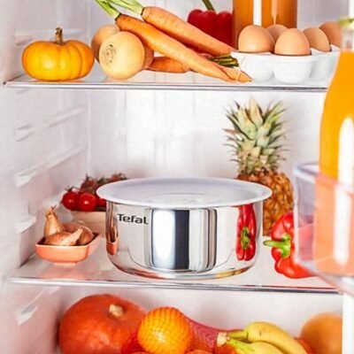 طقم أواني طهي Tefal من 15 قطعة – مقالي و قدور غير لاصقة متوافقة مع الحثّ مع مقبض قابل للإزالة وإكسسوارات متعددة – Ingenio Emotion L897SF04 DariTek